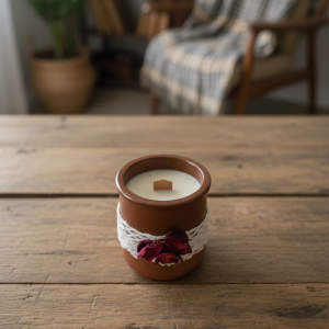 Vela Recipiente-De Barro Aroma Flores Silvestres