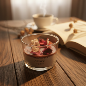 Vela Vaso Pequeño con flores secas